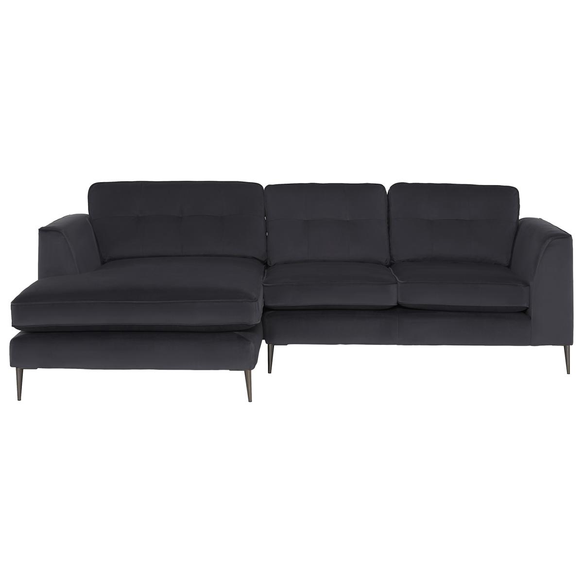 Conza Small Chaise Sofa Left Standard Back, Grey | Barker & Stonehouse – image 2