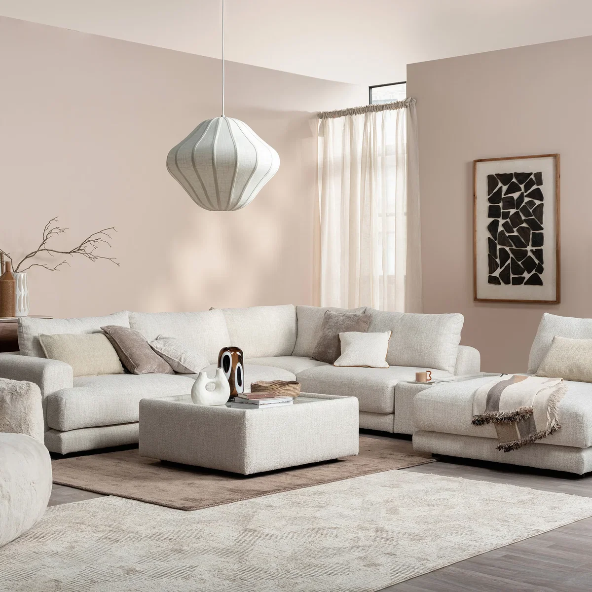 Lomax 1 Arm Medium Modular Sofa RHF Fabric | Barker & Stonehouse – image 2