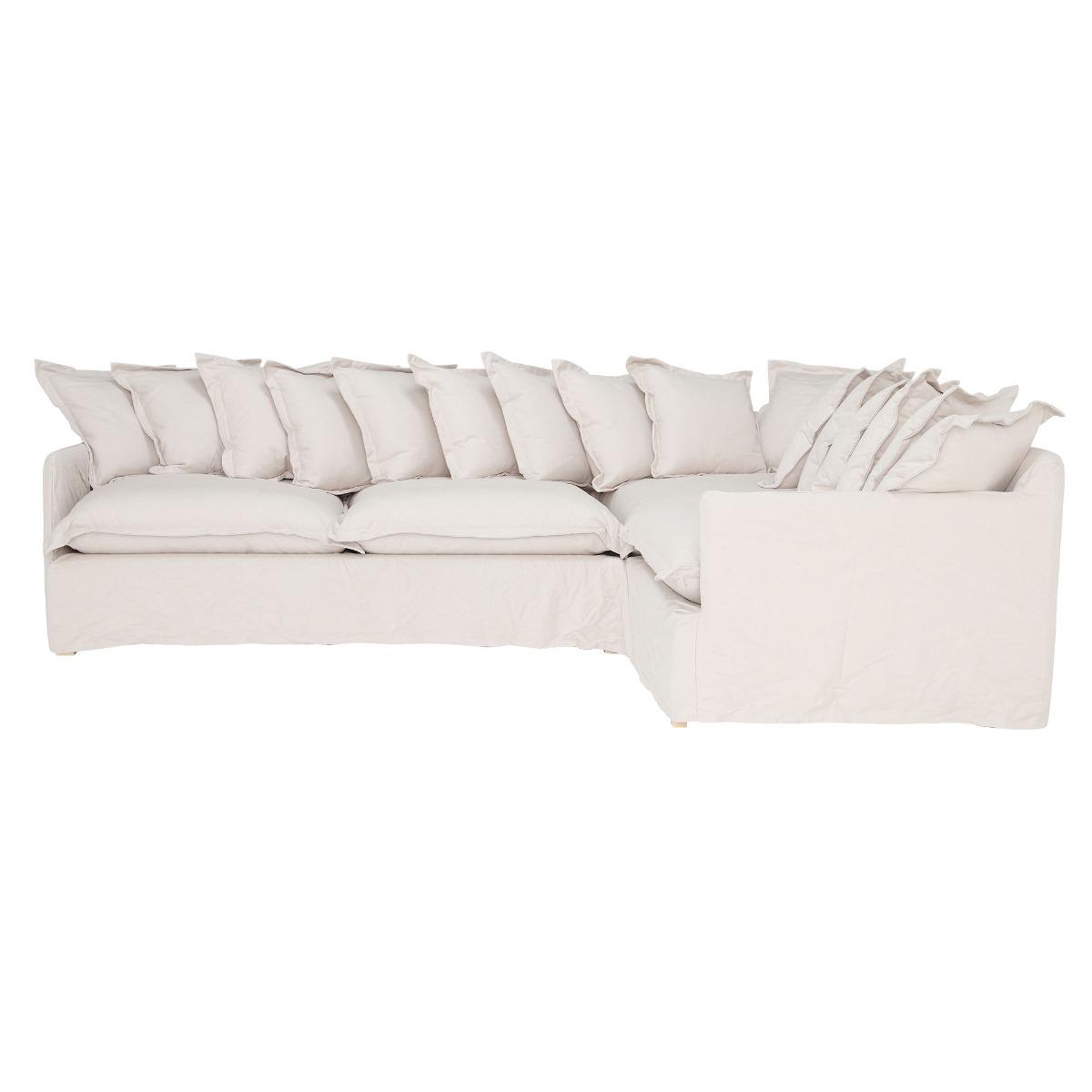 Eden Large Left Hand Corner 4 Seater Sofa, Grey Fabric | Barker & Stonehouse – image 2