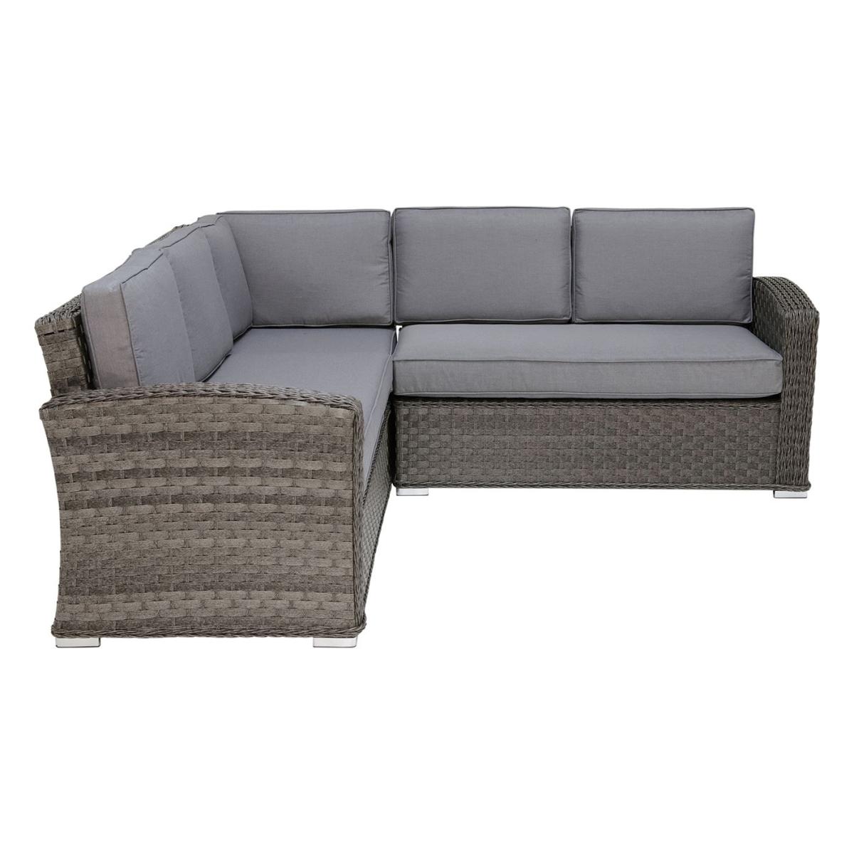 Amberley Small Garden Corner 4 Seater Sofa & Coffee Table, Grey | Barker & Stonehouse – image 5
