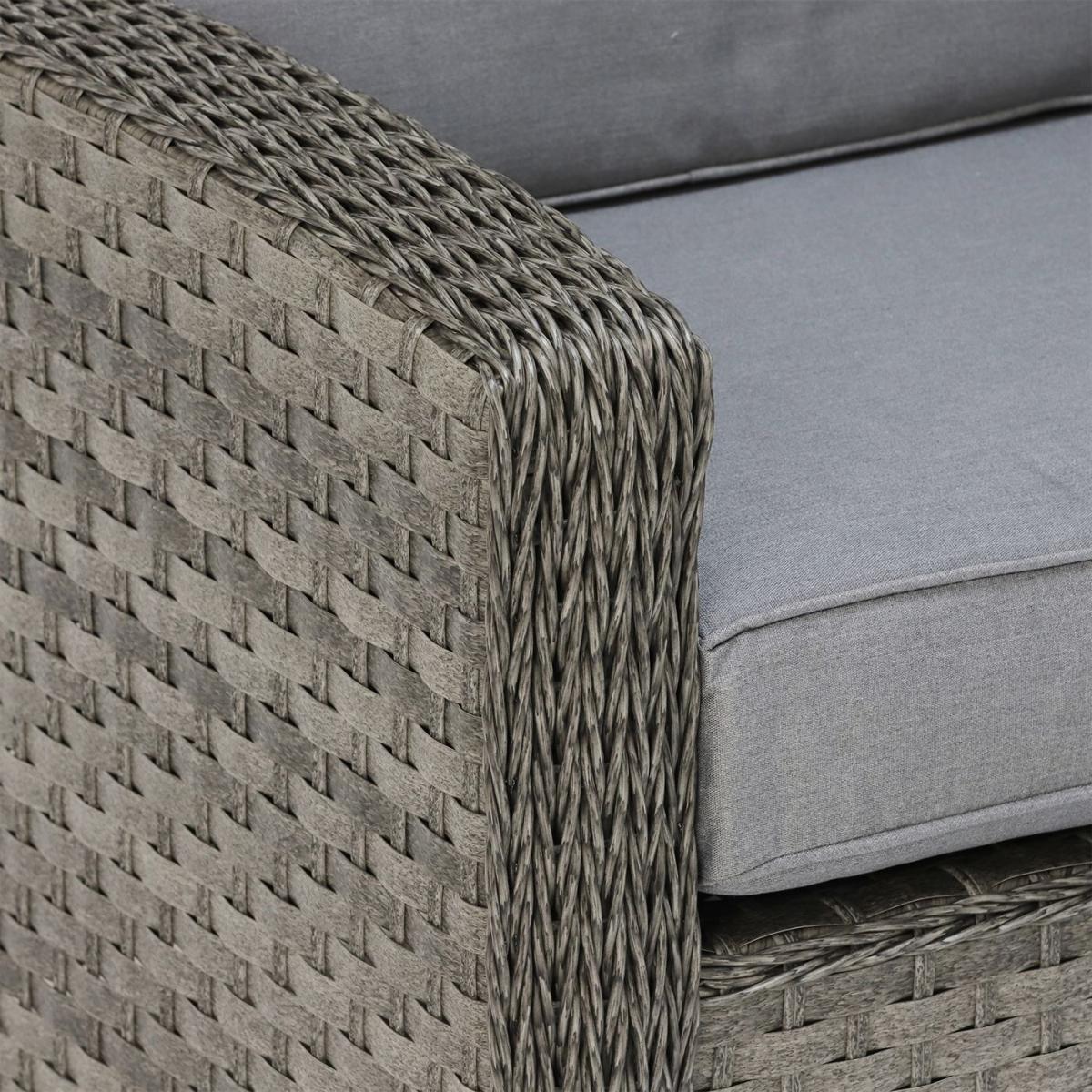 Amberley Small Garden Corner 4 Seater Sofa & Coffee Table, Grey | Barker & Stonehouse – image 6