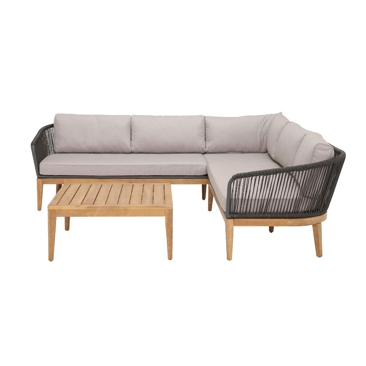 Aruba Garden Corner 5 Seater Sofa Set, Grey | Barker & Stonehouse – image 2