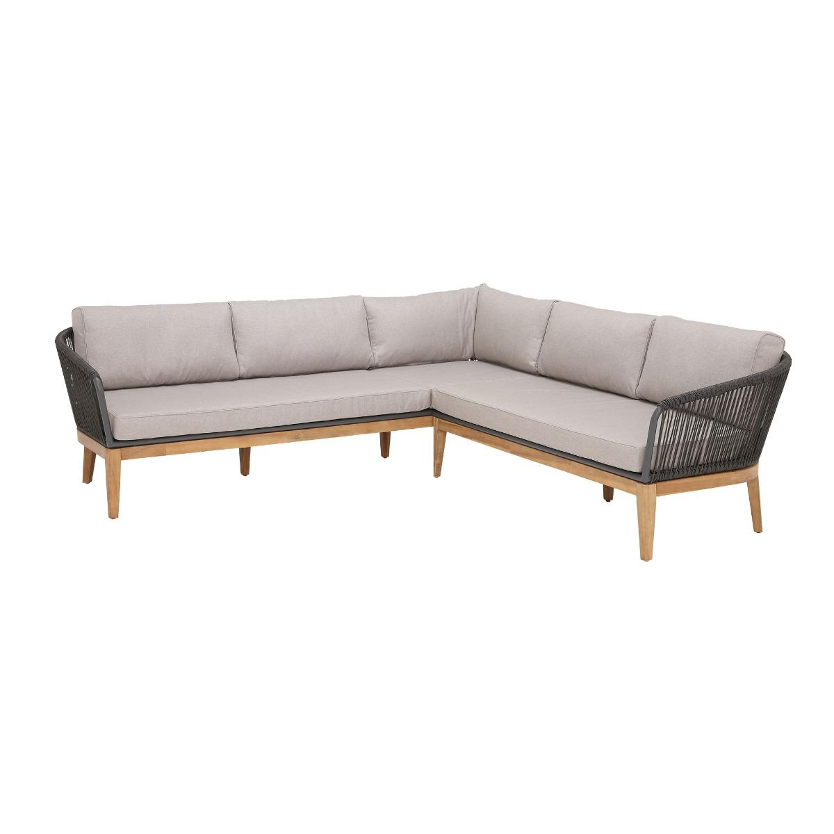 Aruba Garden Corner 5 Seater Sofa Set, Grey | Barker & Stonehouse – image 3