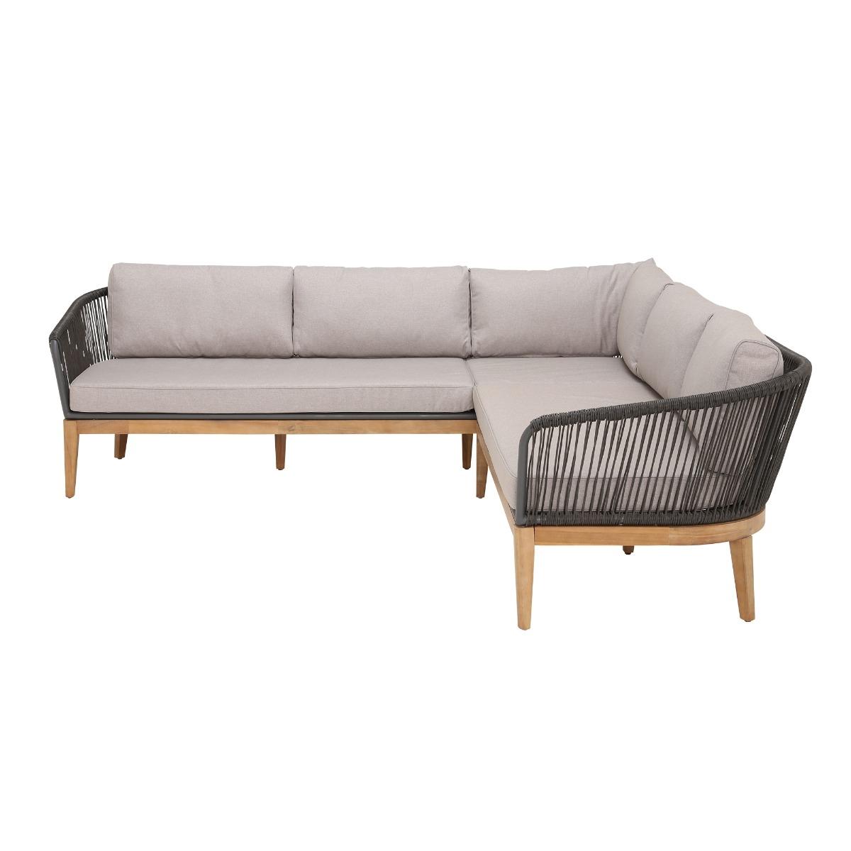 Aruba Garden Corner 5 Seater Sofa Set, Grey | Barker & Stonehouse – image 4