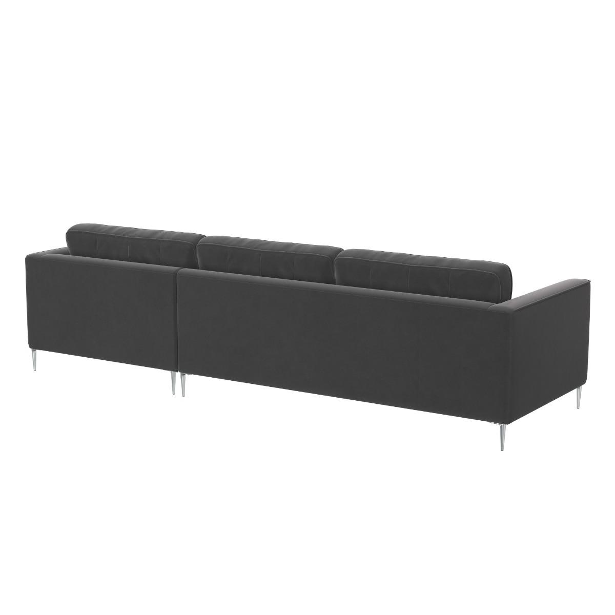 Conza Large Chaise Sofa Right Standard Back, Grey | Barker & Stonehouse – image 6