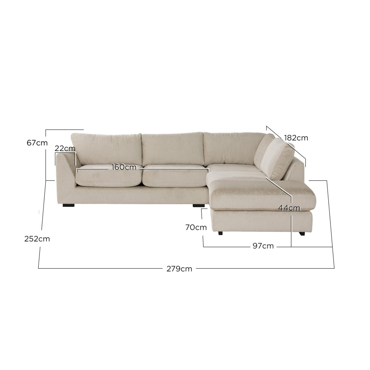 Melby Corner Group Right With Stool Corner Sofa, Neutral | Barker & Stonehouse – image 5