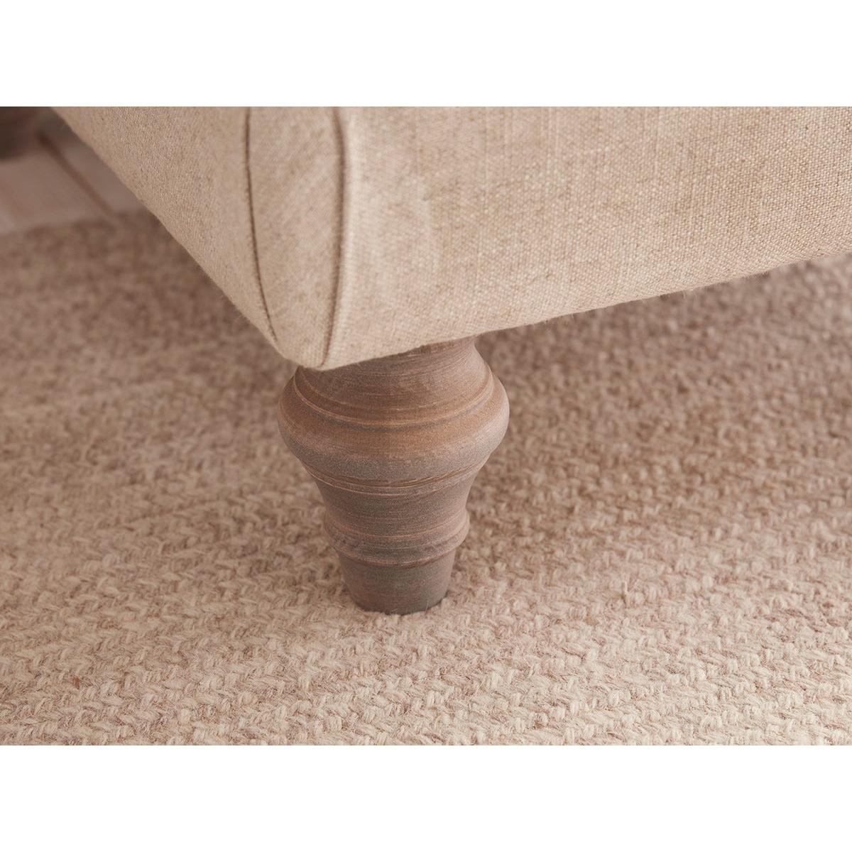 Reine Chaise Left Hand Facing Sofa - Dusky Blue Cotton Stripe – image 6
