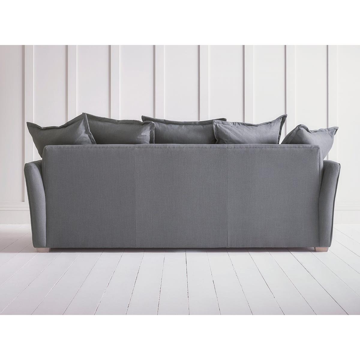 Umea Chaise Left Hand Facing Sofa - Dusky Blue Cotton Stripe – image 8