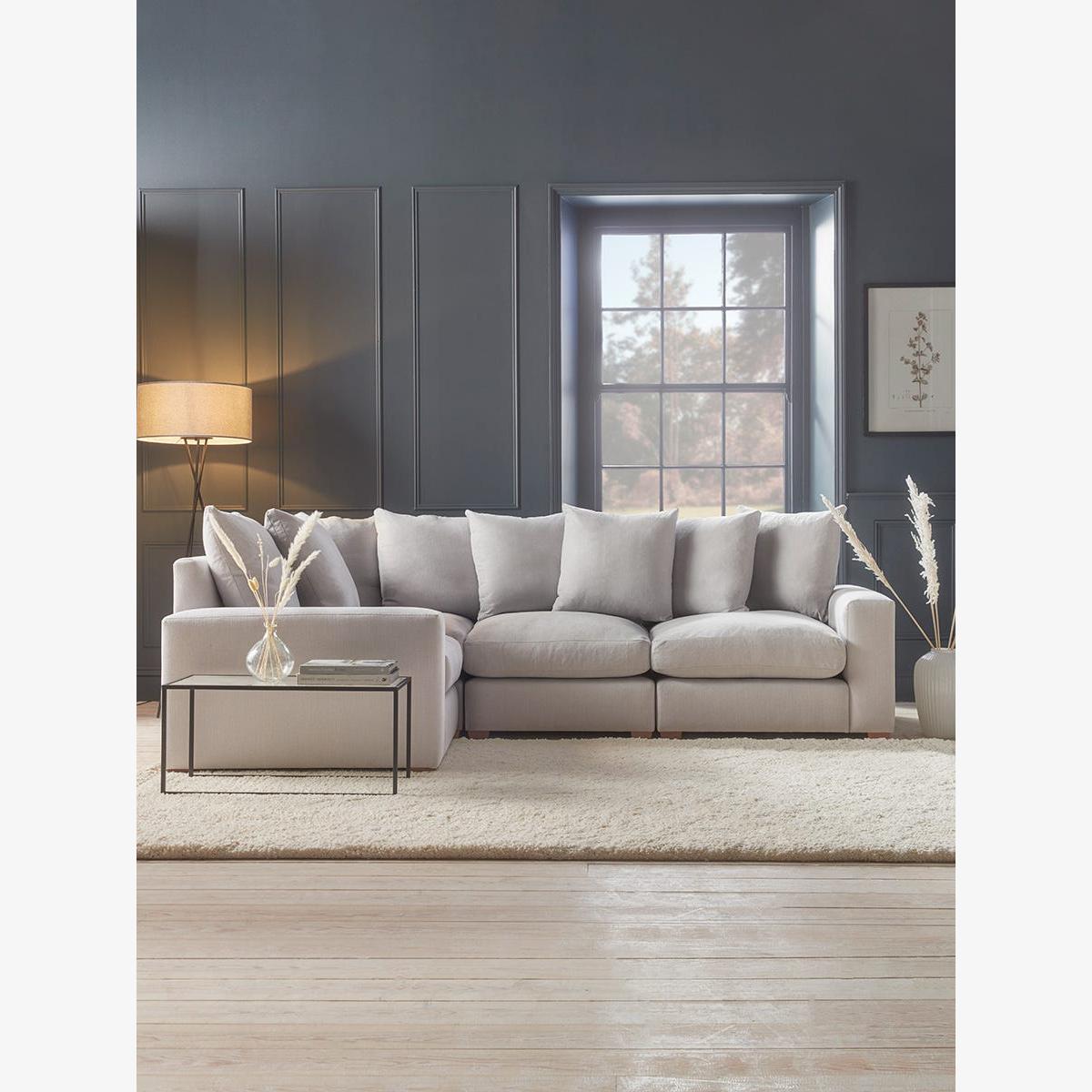 Lyon Corner Sofa – Smoke Cotton Linen – image 1