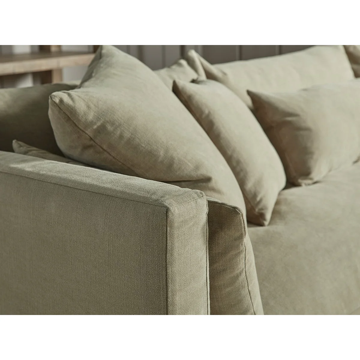 Colmar Corner Sofa - Left Hand Facing - Slate Blue Herringbone – image 3