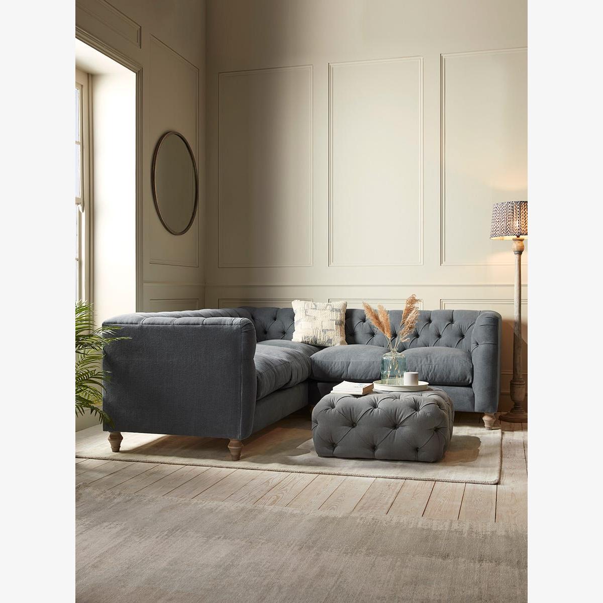 Sarnia Corner Sofa – Smoke Cotton Linen – image 1
