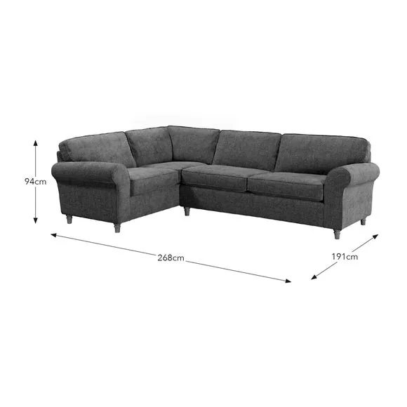 Flori Chenille Soft Texture Corner Sofa – image 9