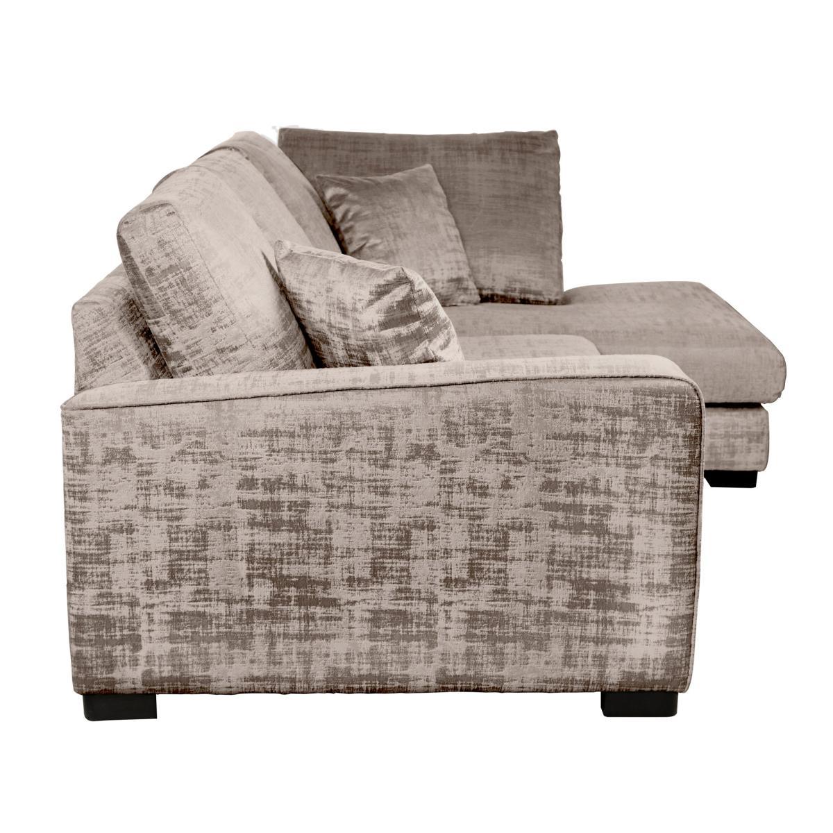 Carson Distressed Velvet Right Hand Corner Sofa Mink – image 3