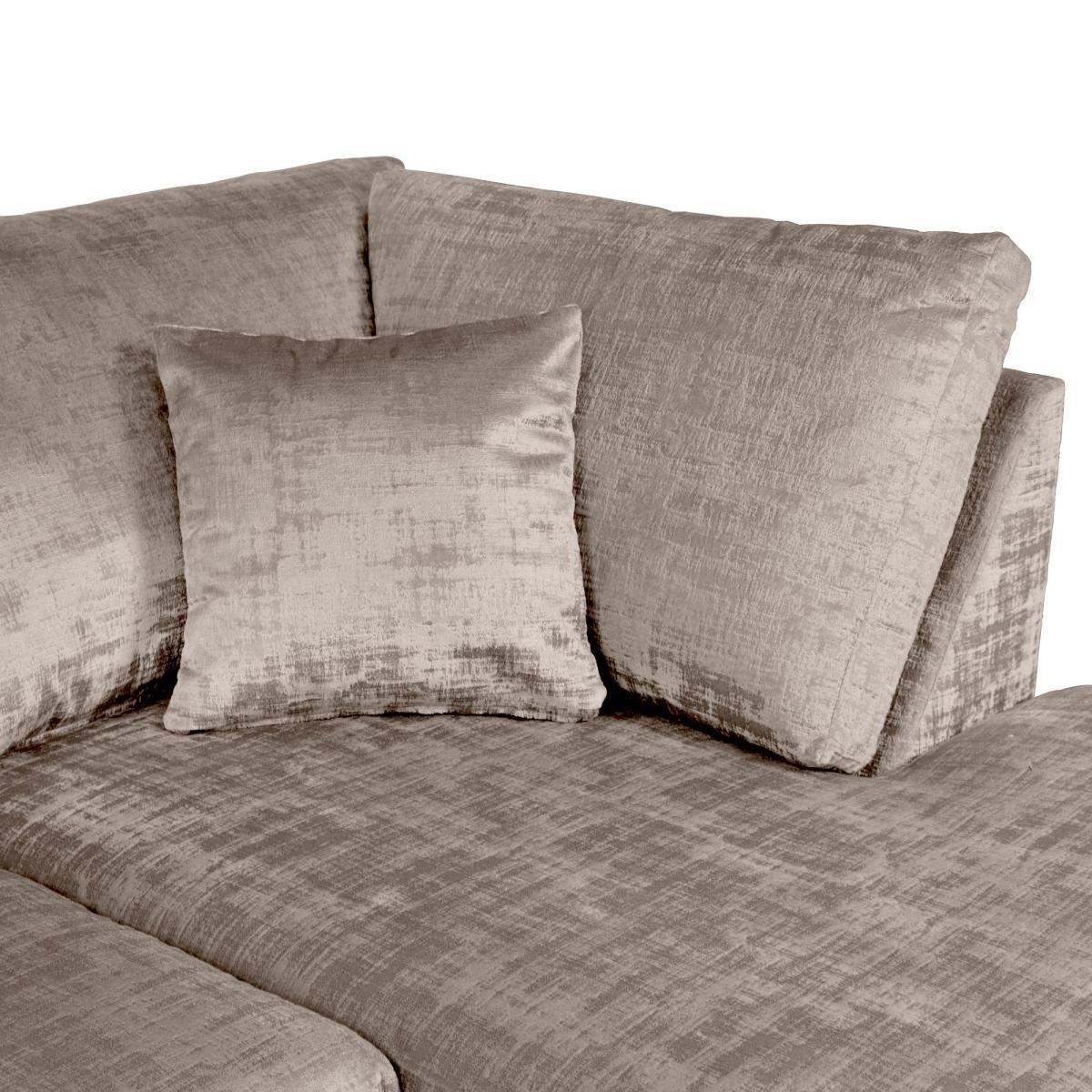 Carson Distressed Velvet Right Hand Corner Sofa Mink – image 5