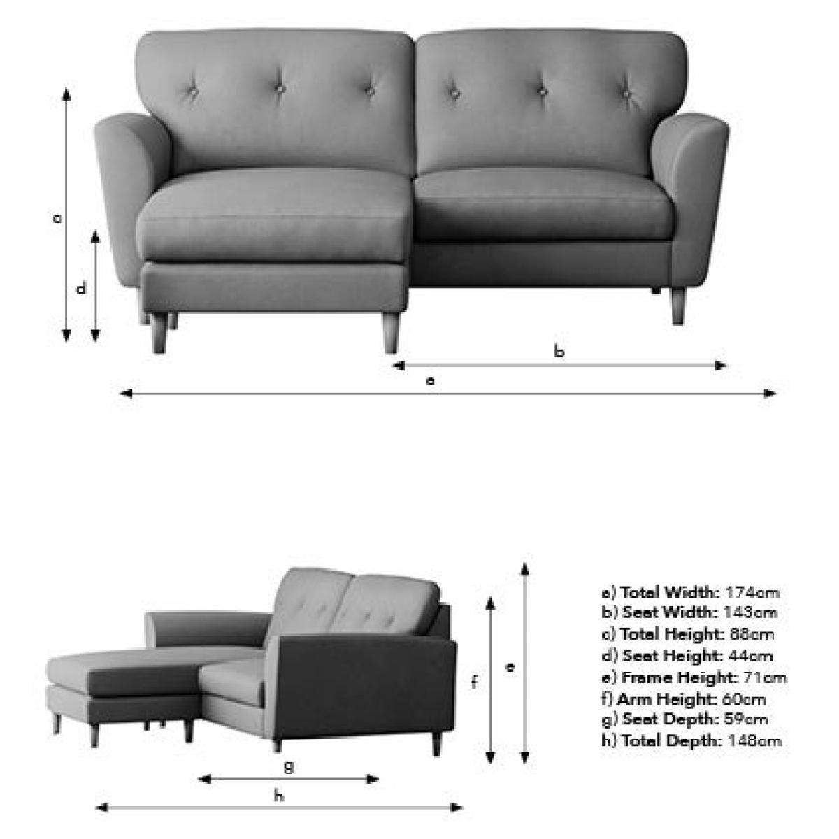 Return - Sven Opulent Velvet Reversible Corner Chaise Sofa, Mineral Opulent Velvet Mineral – image 9