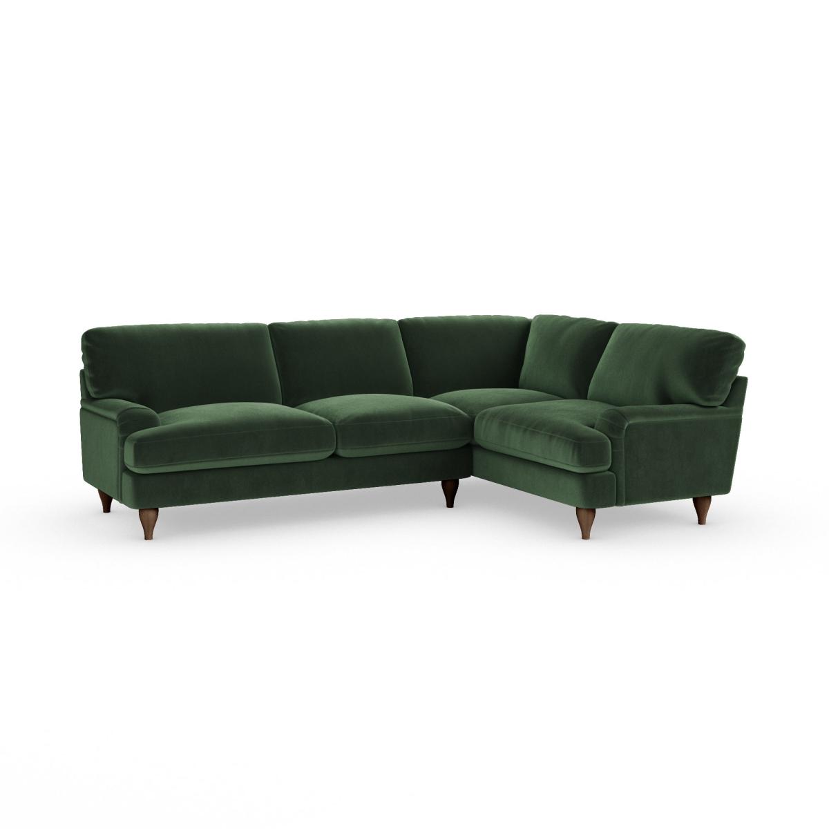 Darwin Corner Sofa Cosy Velvet Bottle Green – image 2