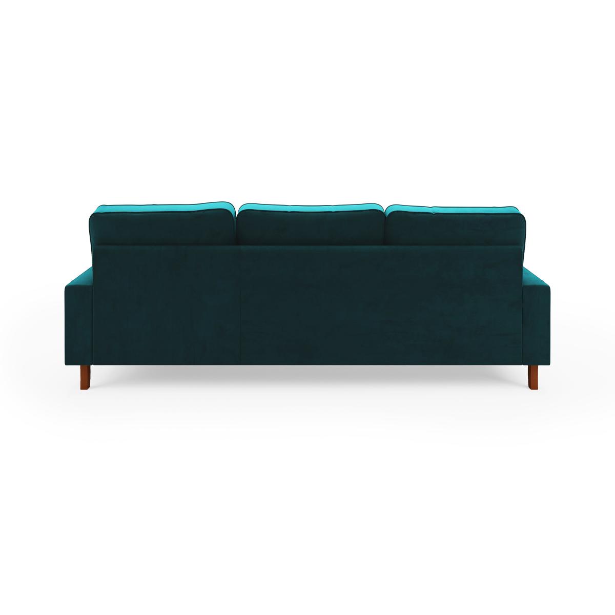 Beatrice Matte Velvet Right Hand Corner Chaise Green – image 5