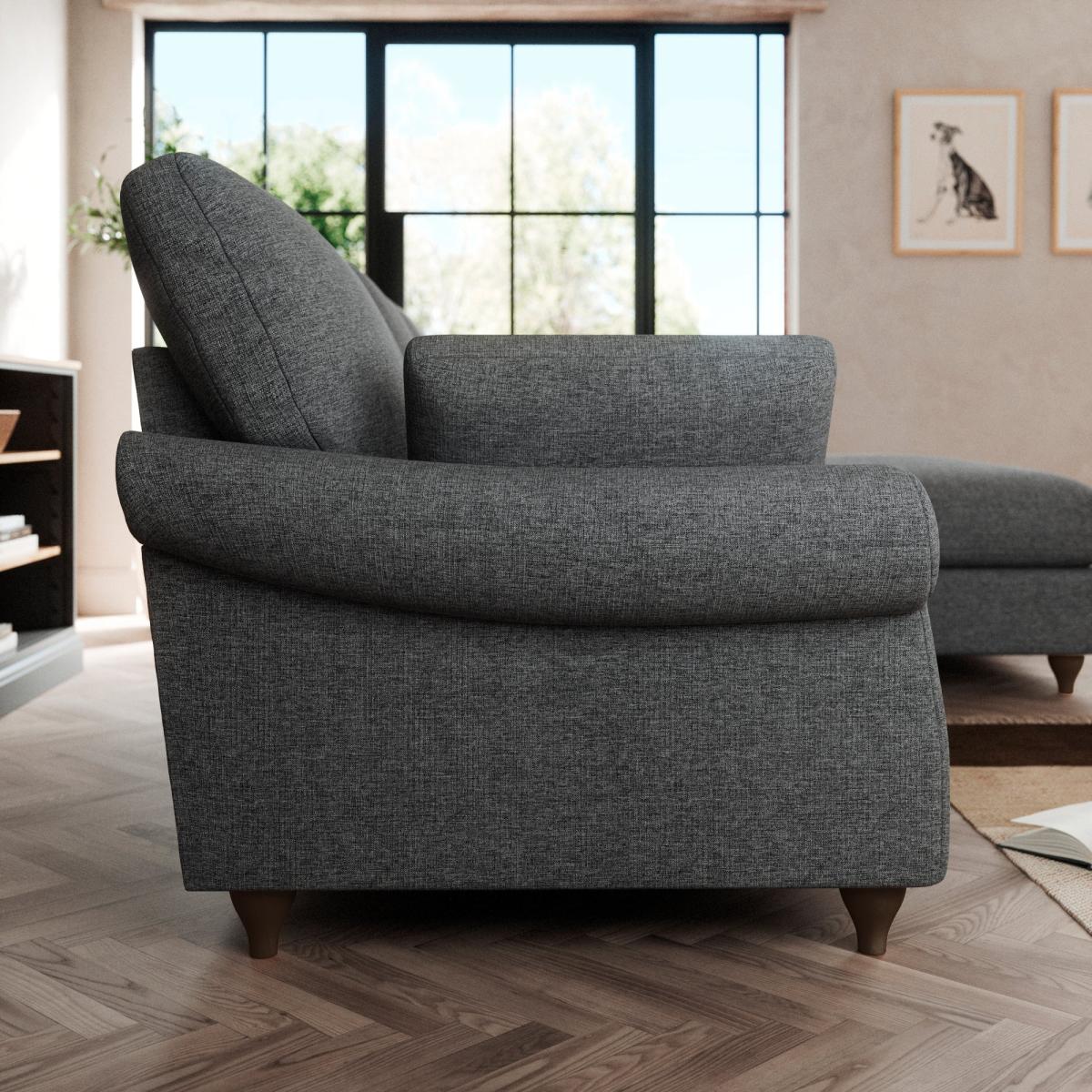 Salisbury Corner Chaise Tonal Weave Charcoal – image 3