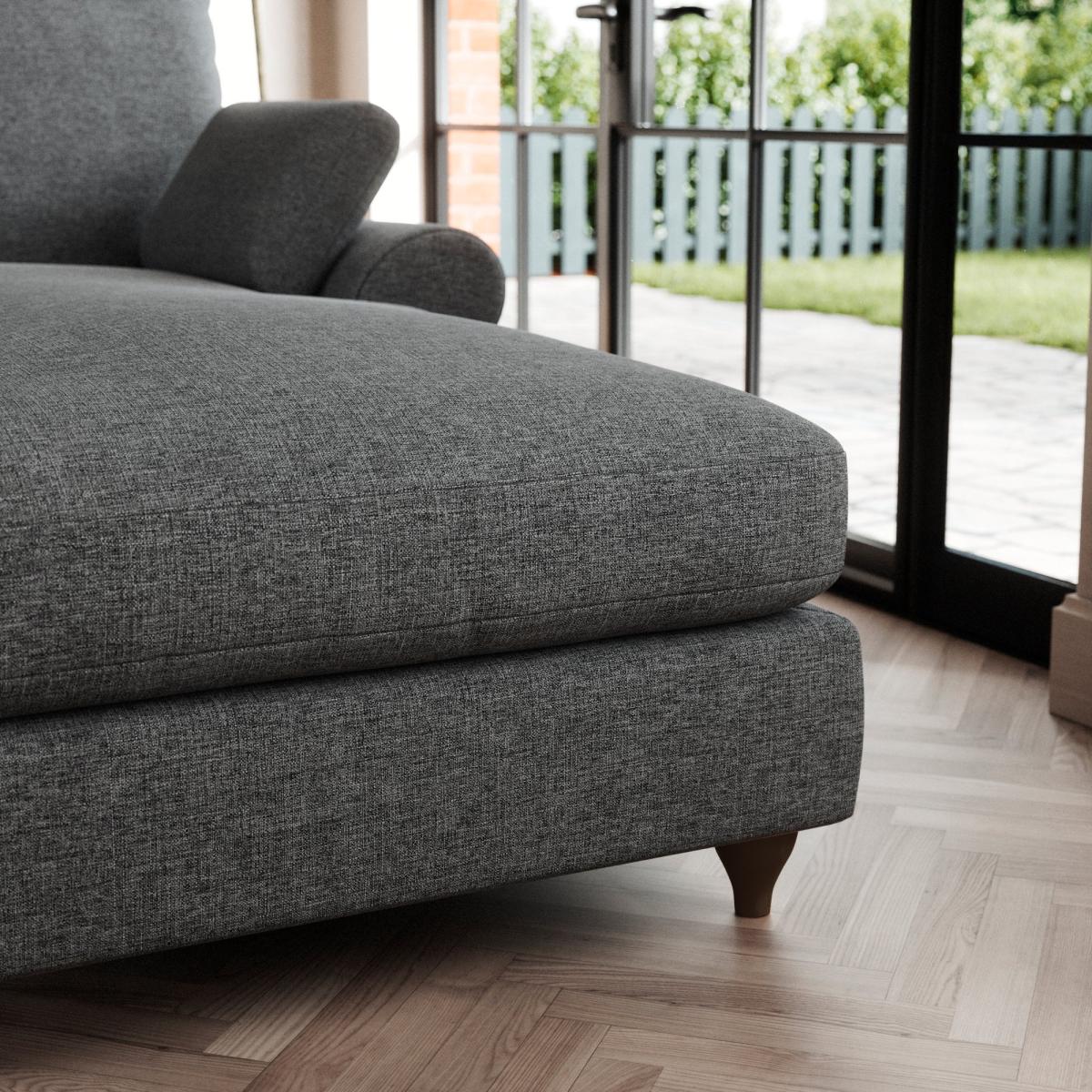 Salisbury Corner Chaise Tonal Weave Charcoal – image 5
