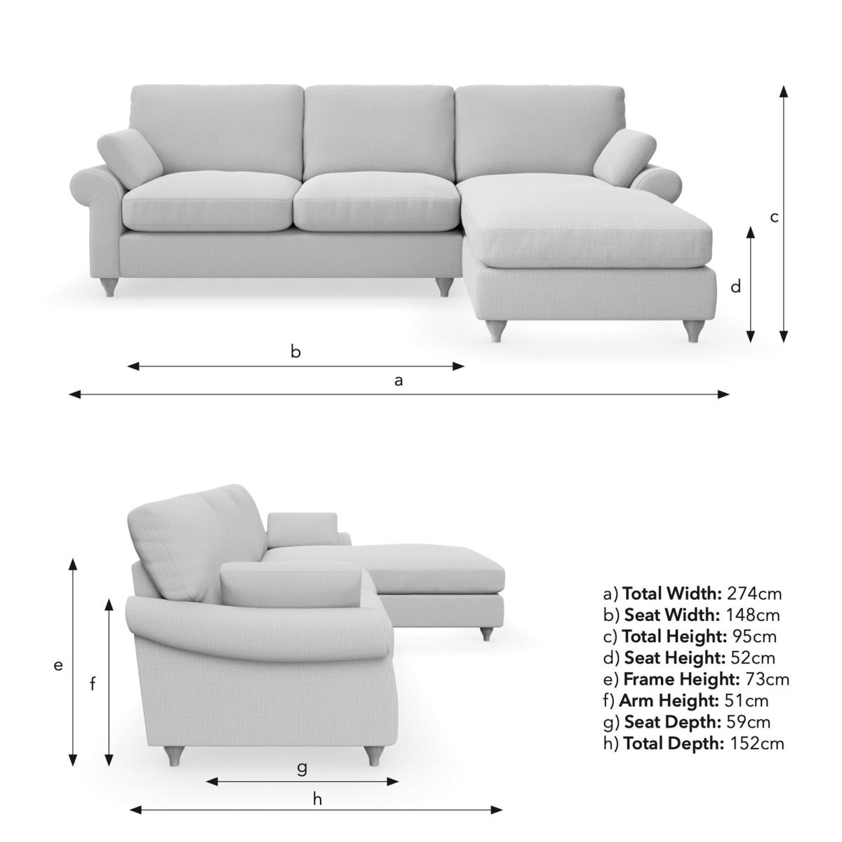 Salisbury Corner Chaise Tonal Weave Charcoal – image 8