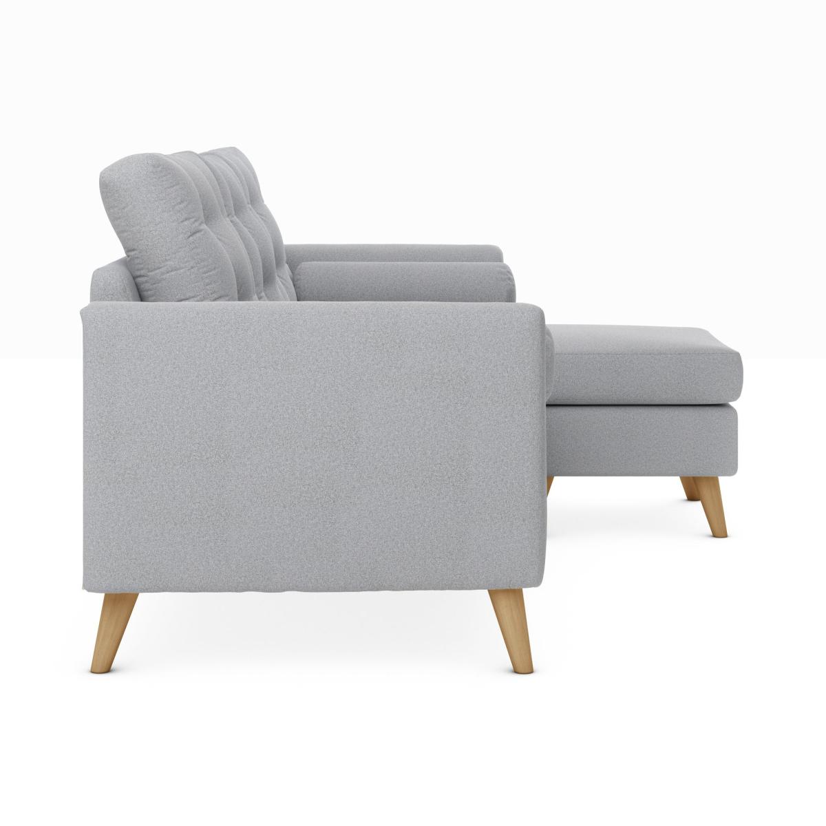 Lewes Woolly Marl Large Corner Chaise Woolly Marl Warm Grey – image 4