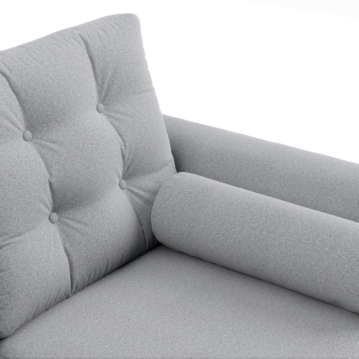Lewes Woolly Marl Large Corner Chaise Woolly Marl Warm Grey – image 6
