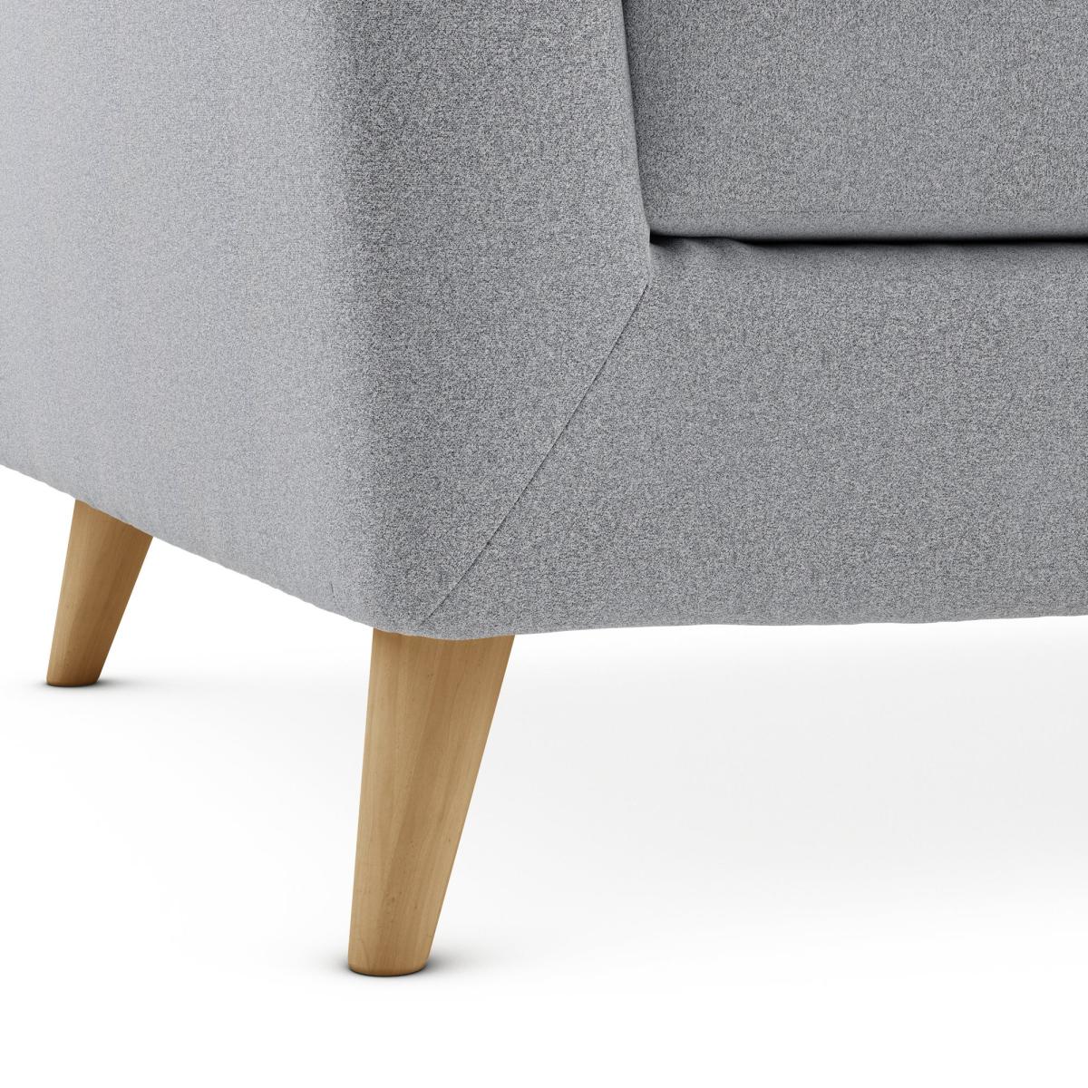 Lewes Woolly Marl Large Corner Chaise Woolly Marl Warm Grey – image 7