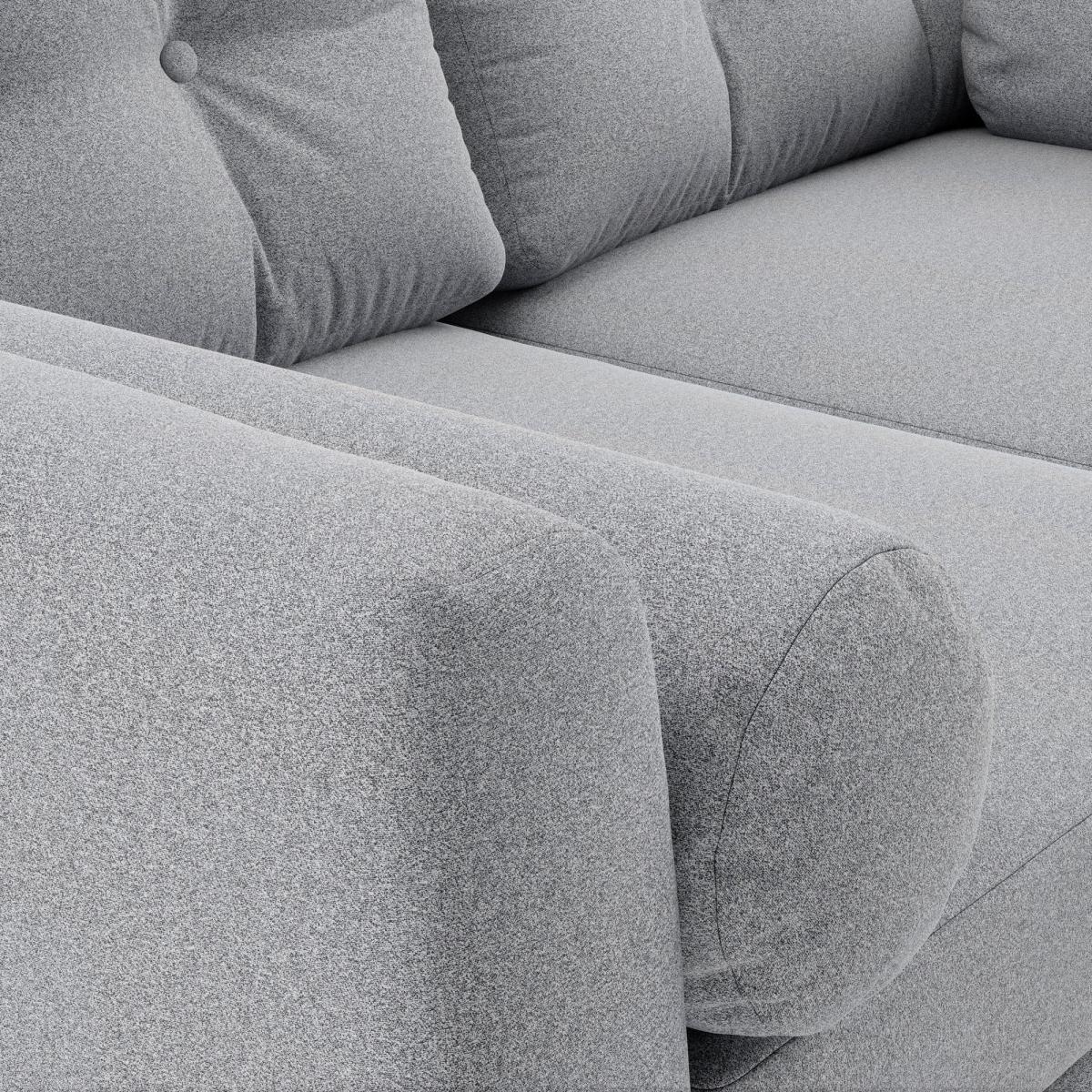 Lewes Woolly Marl Large Corner Chaise Woolly Marl Warm Grey – image 8