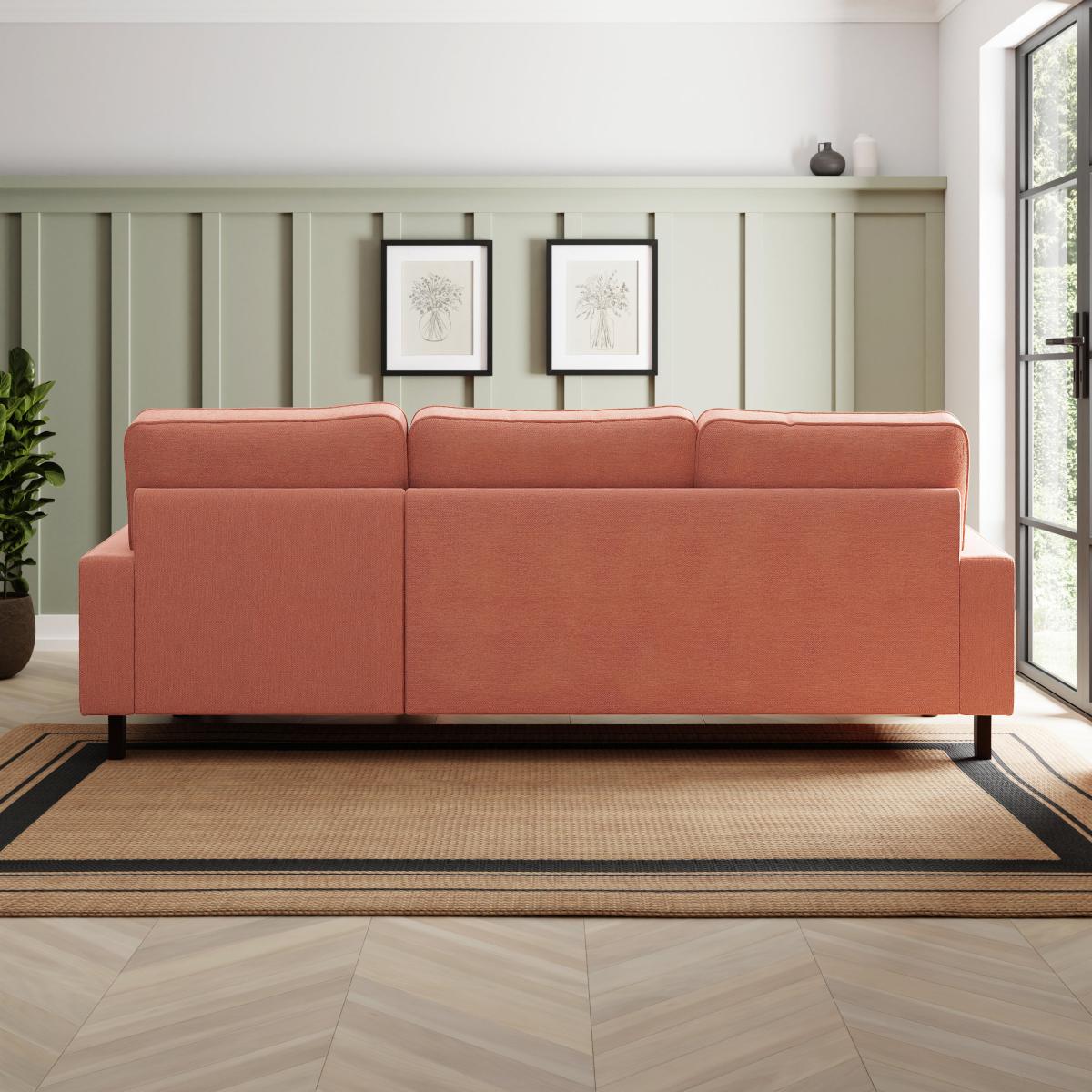 Beatrice Tonal Chenille Corner Chaise Sofa Tonal Chenille Clay – image 3