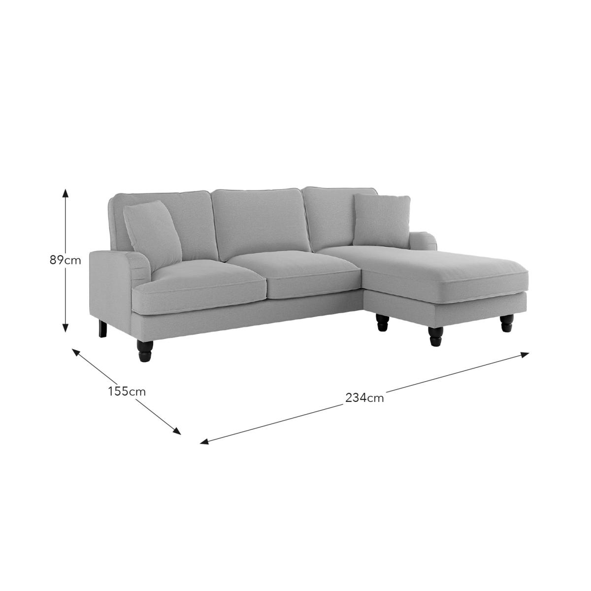 Beatrice Tonal Chenille Corner Chaise Sofa Tonal Chenille Clay – image 9