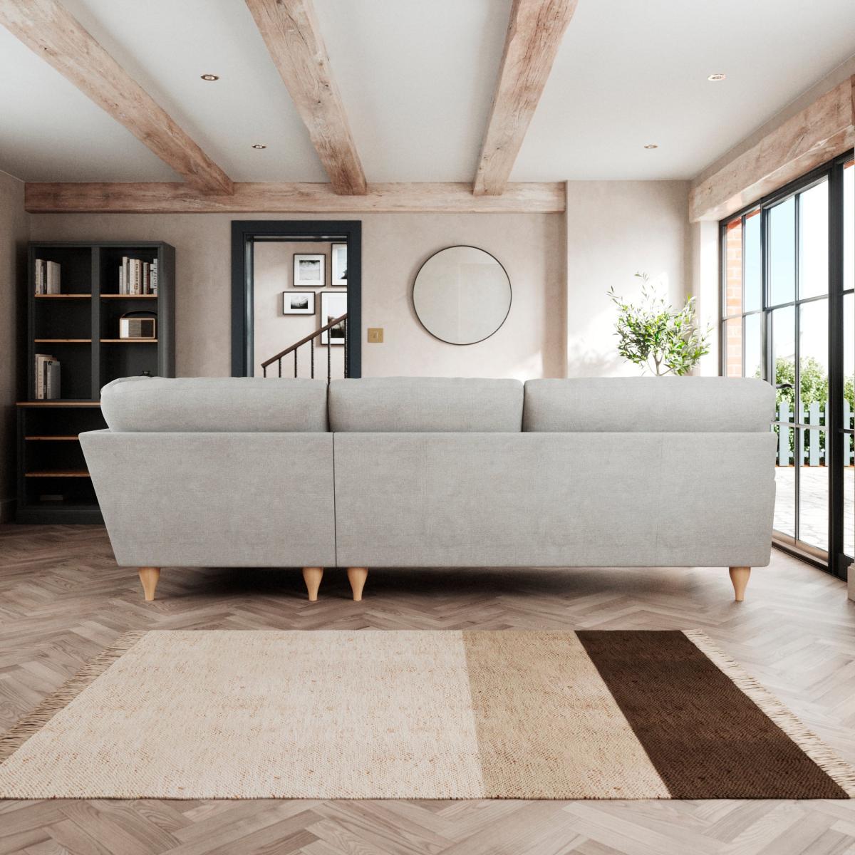 Darwin Corner Sofa Tonal Weave Silver – image 4