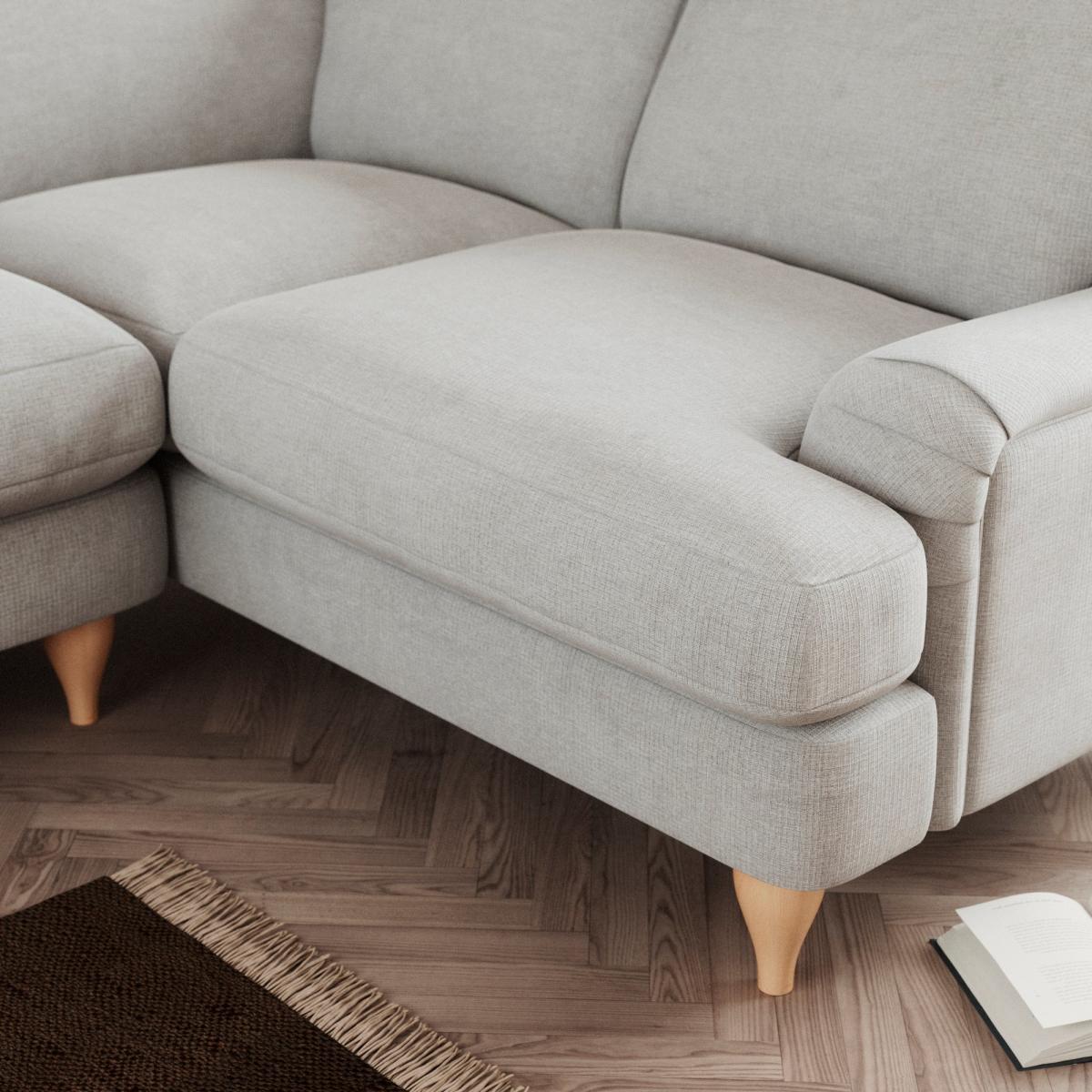 Darwin Corner Sofa Tonal Weave Silver – image 5