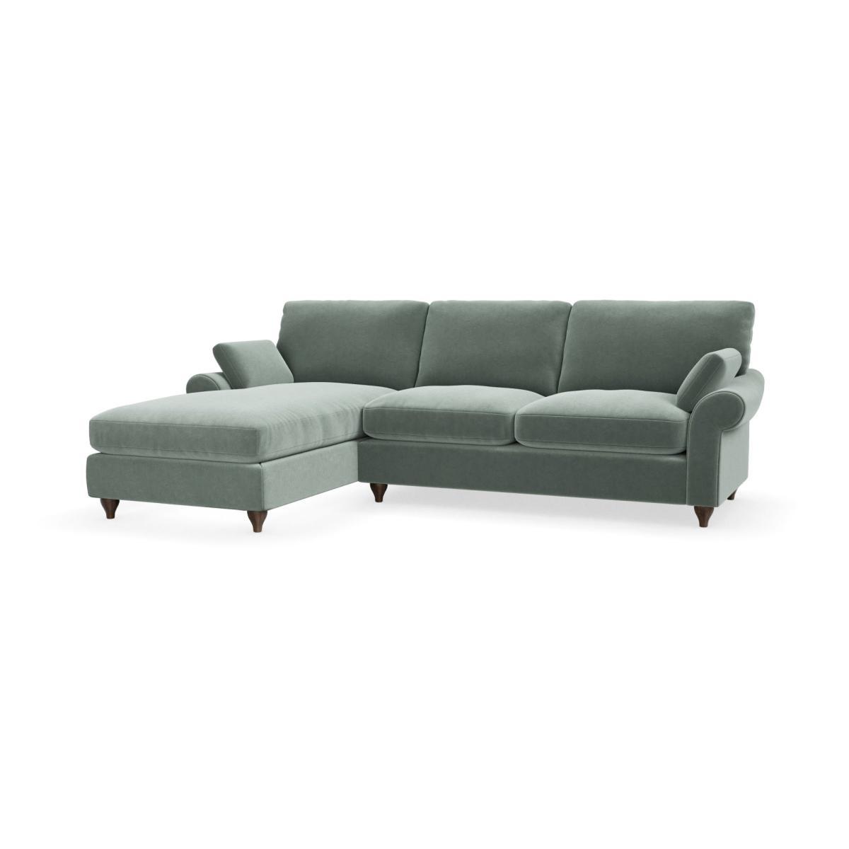 Salisbury Luxury Velvet Left Hand Corner Sofa Luxury Velvet Lilypad – image 2