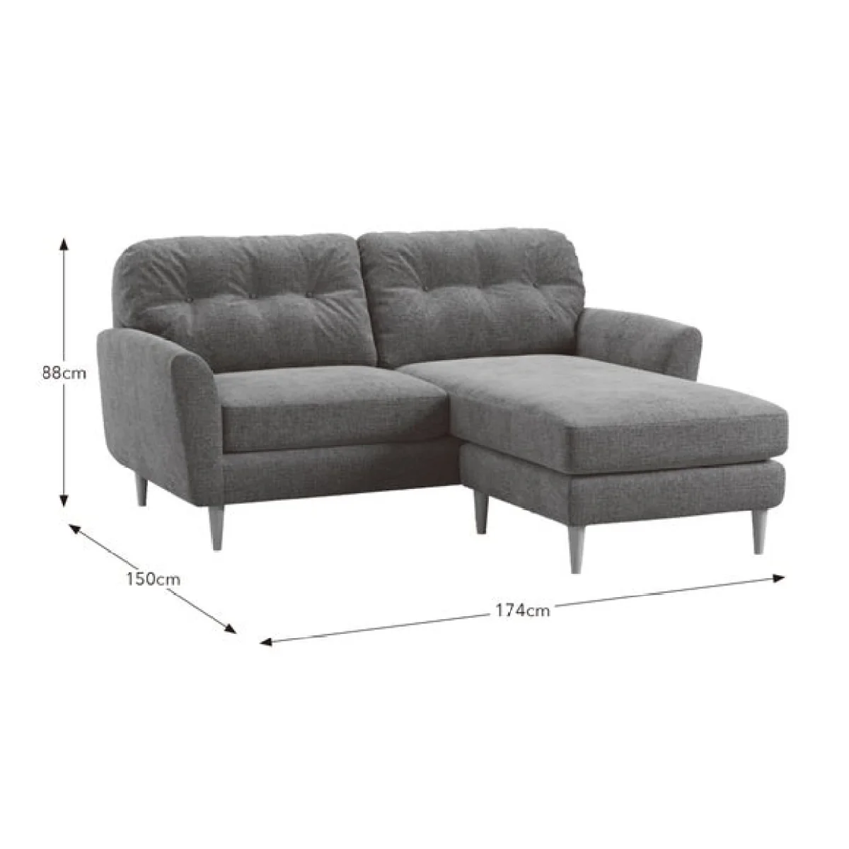 Sven Soft Texture Chenille Reversible Corner Chaise Sofa – image 10