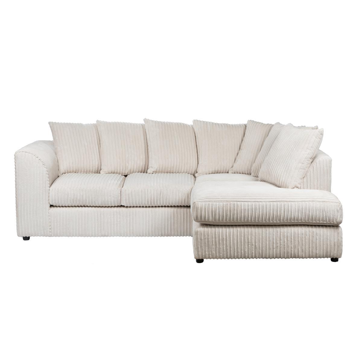 Blake Jumbo Cord Right Hand Corner Sofa Cream – image 2