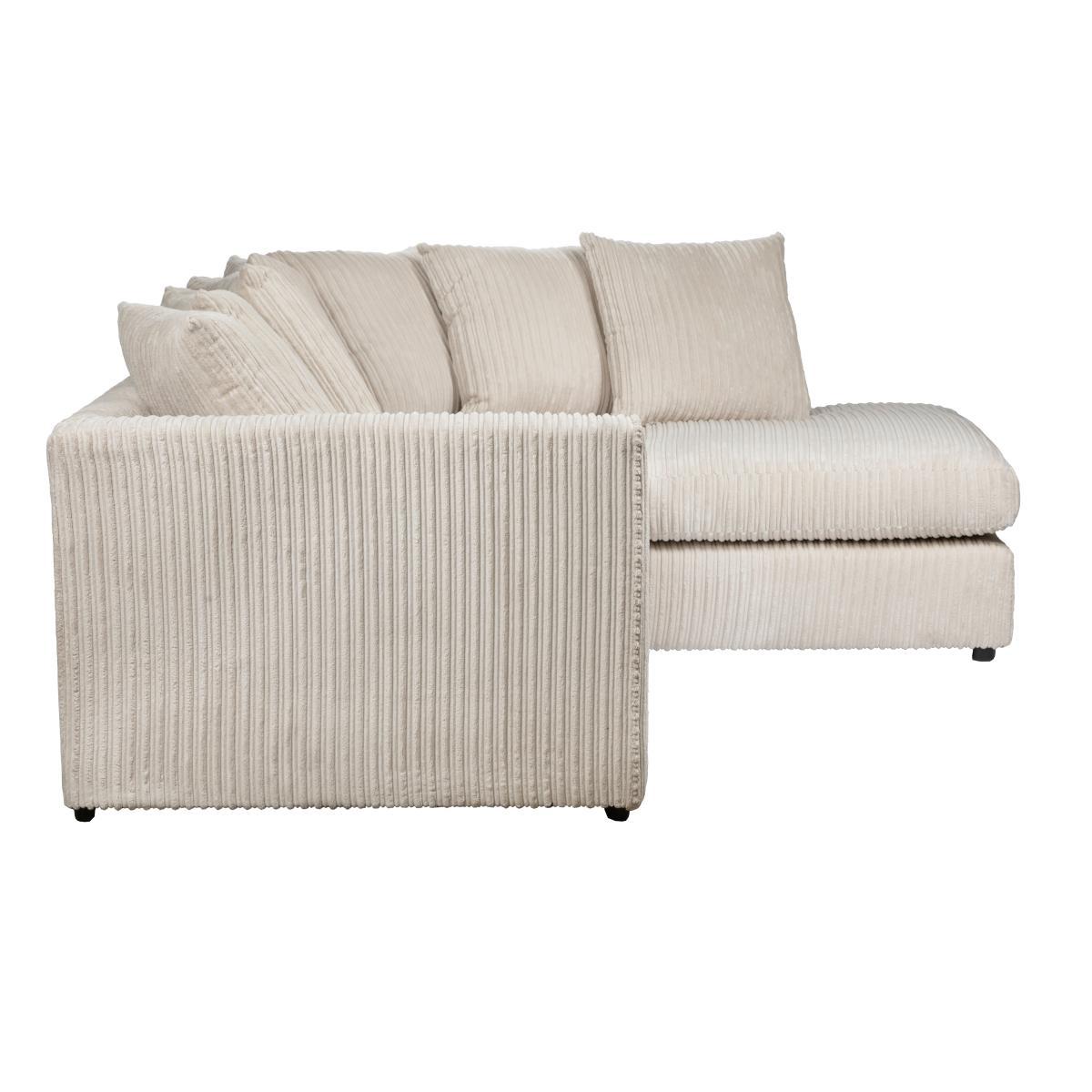 Blake Jumbo Cord Right Hand Corner Sofa Cream – image 4