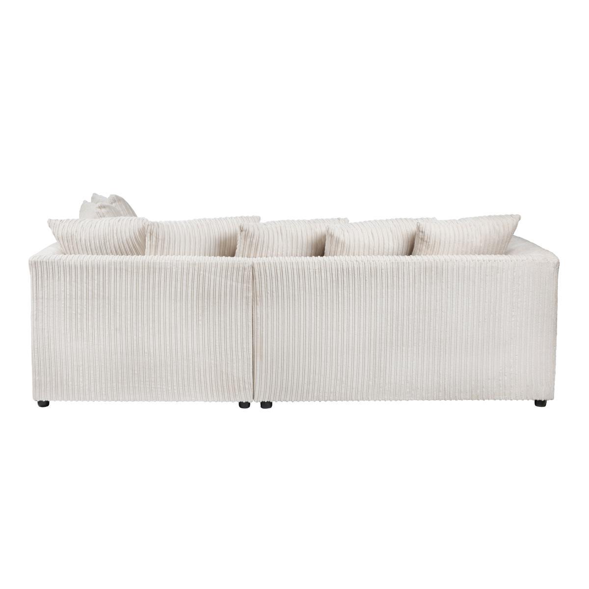 Blake Jumbo Cord Right Hand Corner Sofa Cream – image 5