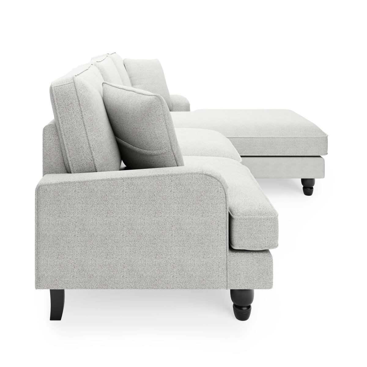 Beatrice Boucle Right Hand Corner Chaise Light Grey – image 4