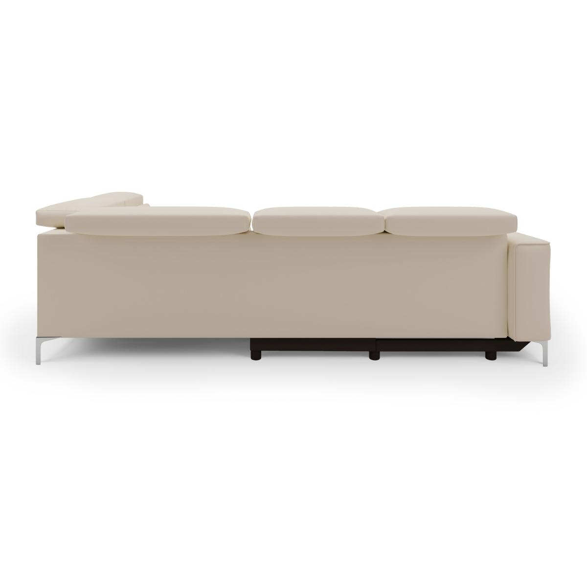 Renzo Iva Faux Leather Electric Recliner Corner Sofa Faux Leather Ivory – image 6