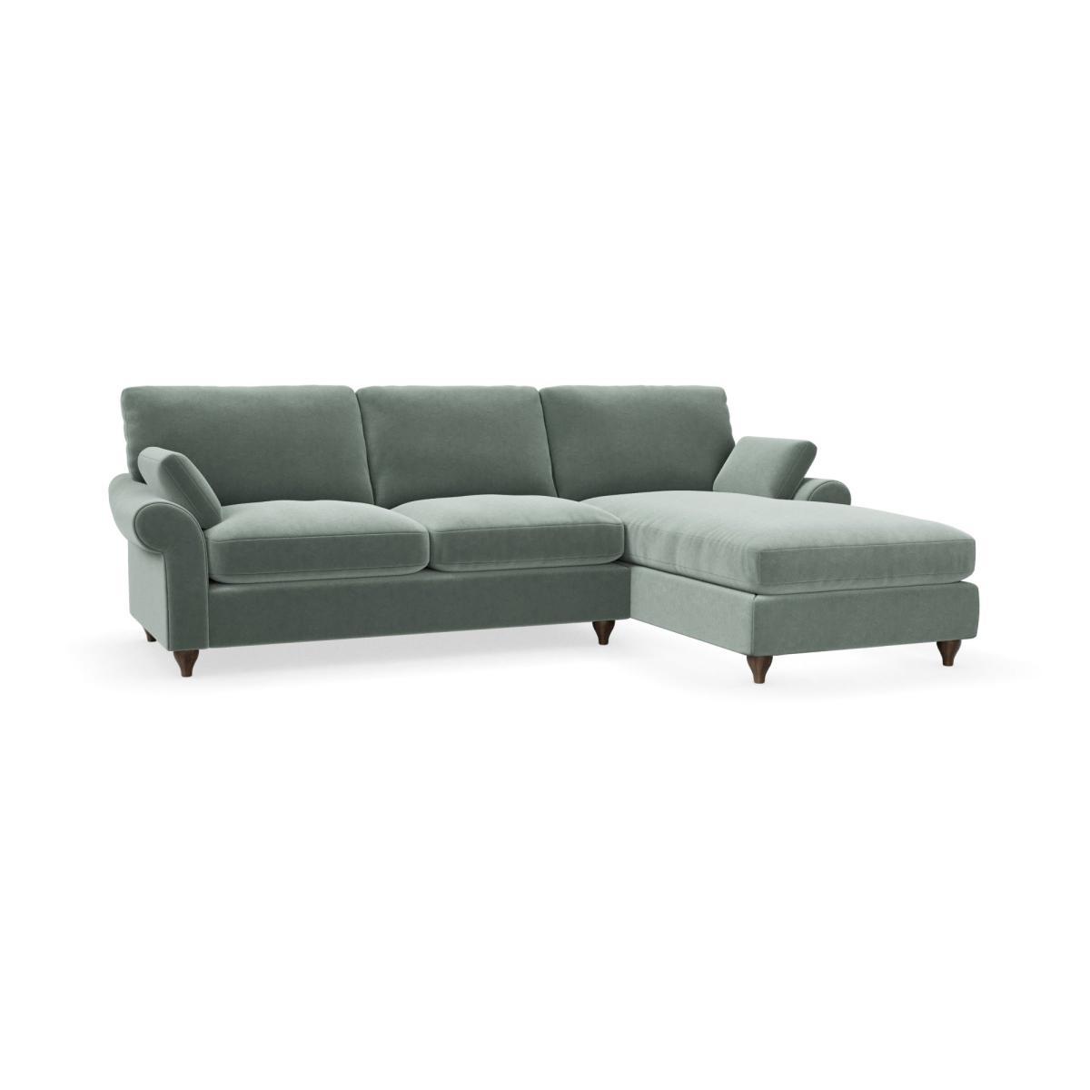 Salisbury Luxury Velvet Right Hand Corner Sofa Luxury Velvet Lilypad – image 2