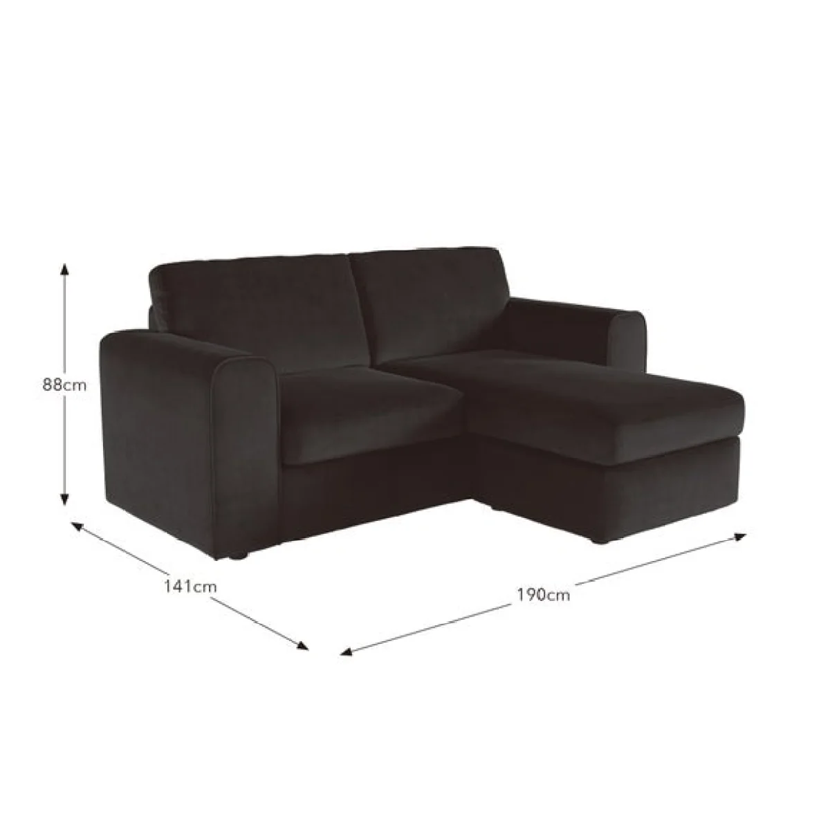 Abel Matte Velvet Reversible Corner Chaise Sofa – image 8