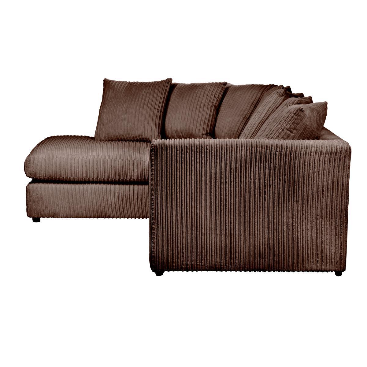Blake Jumbo Cord Left Hand Corner Sofa Chocolate (Brown) – image 4