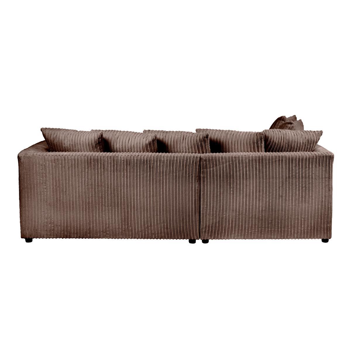 Blake Jumbo Cord Left Hand Corner Sofa Chocolate (Brown) – image 5