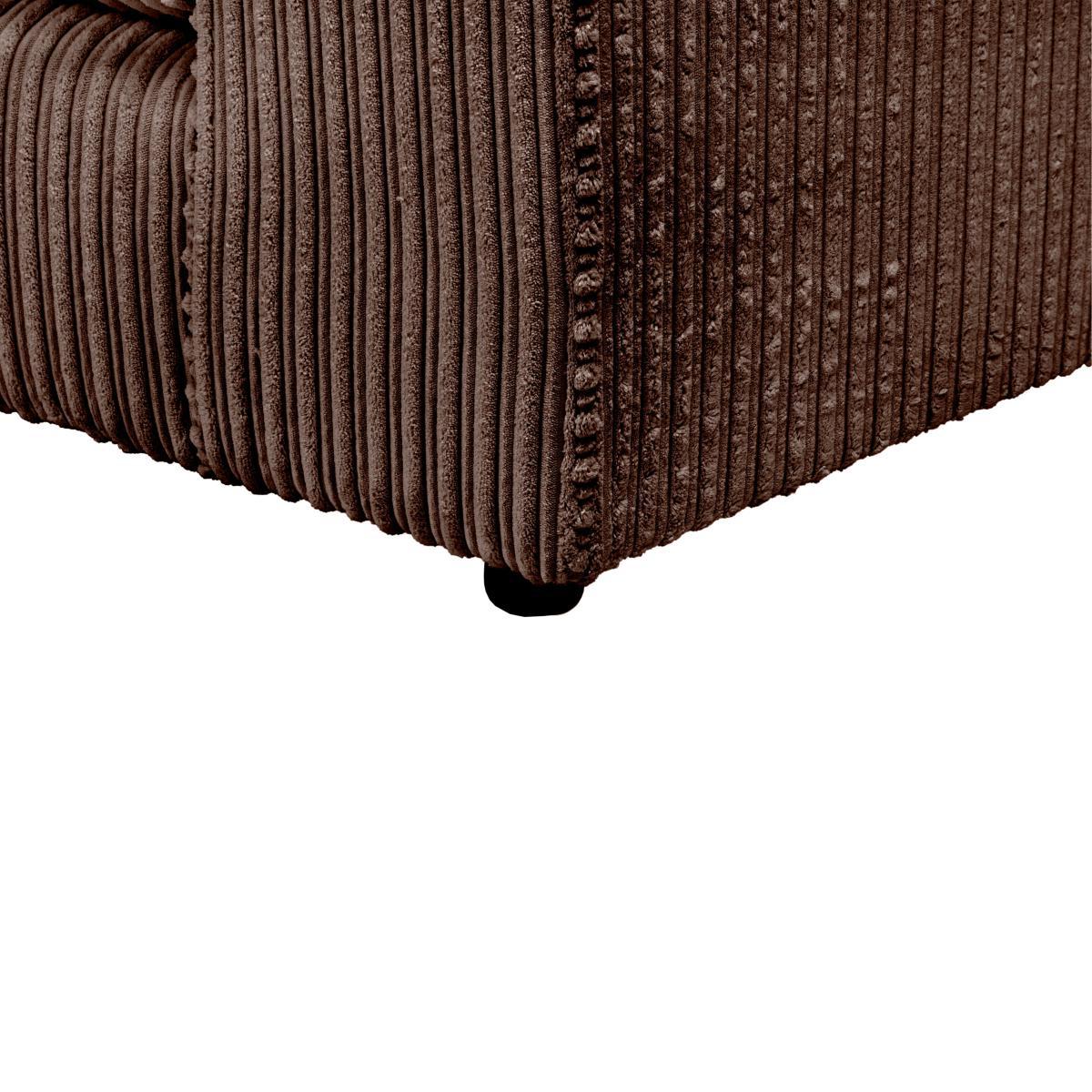 Blake Jumbo Cord Left Hand Corner Sofa Chocolate (Brown) – image 8