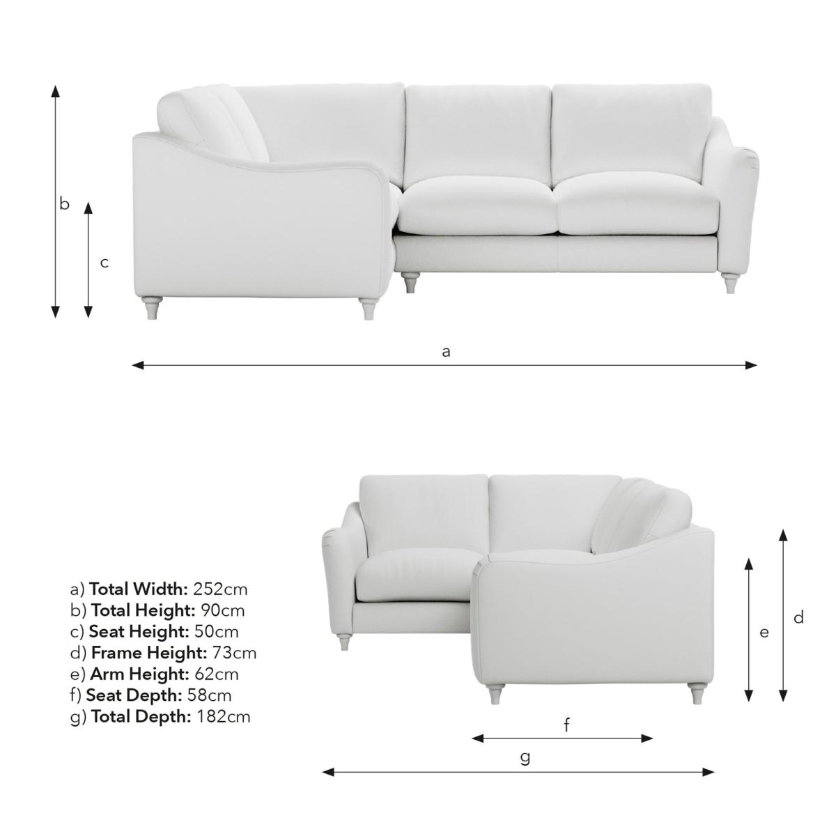 Hattie Matte Plush Velvet Corner Sofa Matte Plush Velvet Olive – image 9