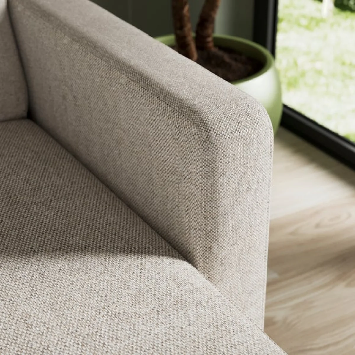Jacob Basket Weave Reversible Compact Corner Chaise Sofa – image 4