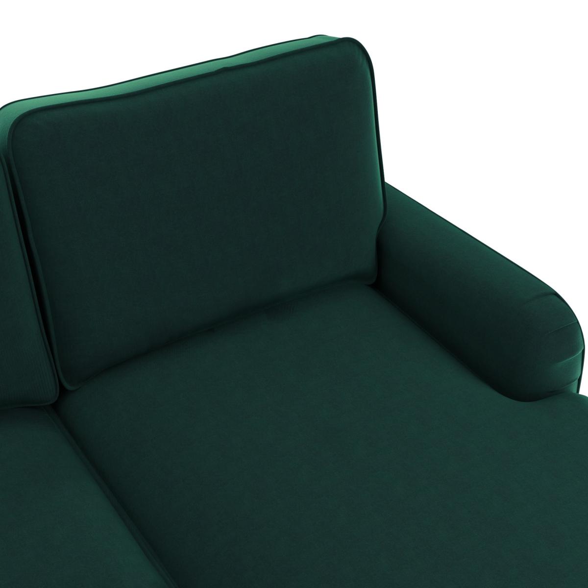 Beatrice Velvet Right Hand Corner Sofa Bottle (Green) – image 5