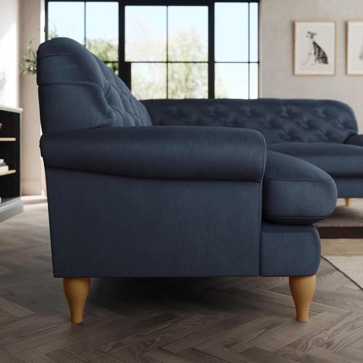 Canterbury Corner Sofa Cosy Velvet Navy – image 3