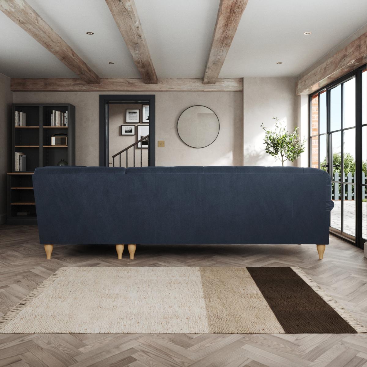 Canterbury Corner Sofa Cosy Velvet Navy – image 4