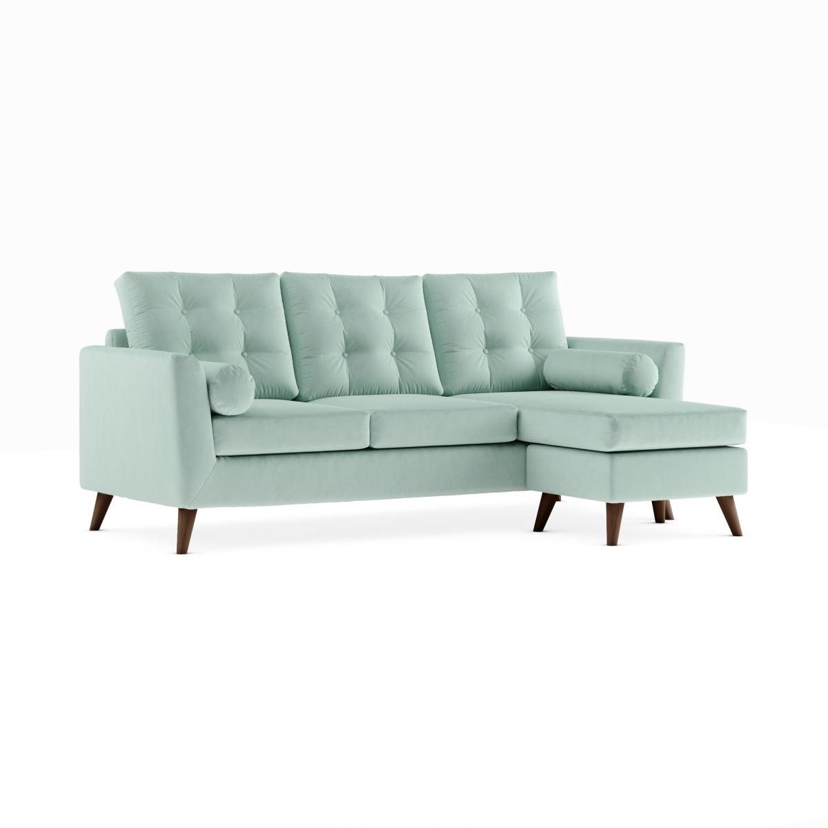 Lewes Luxury Velvet Large Corner Chaise Luxury Velvet Lilypad – image 2